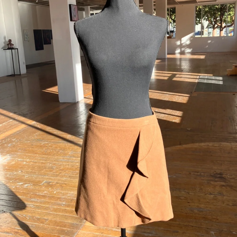 J. Crew Mercantile Camel toned wool blend mini skirt